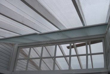 Потолочные плиссе в летней кухне - закрывание
