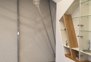 Оформление офиса шторами плиссе - шторы в закрытом состоянии
