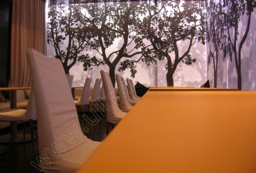 Панельные шторы для ресторана в японском стиле