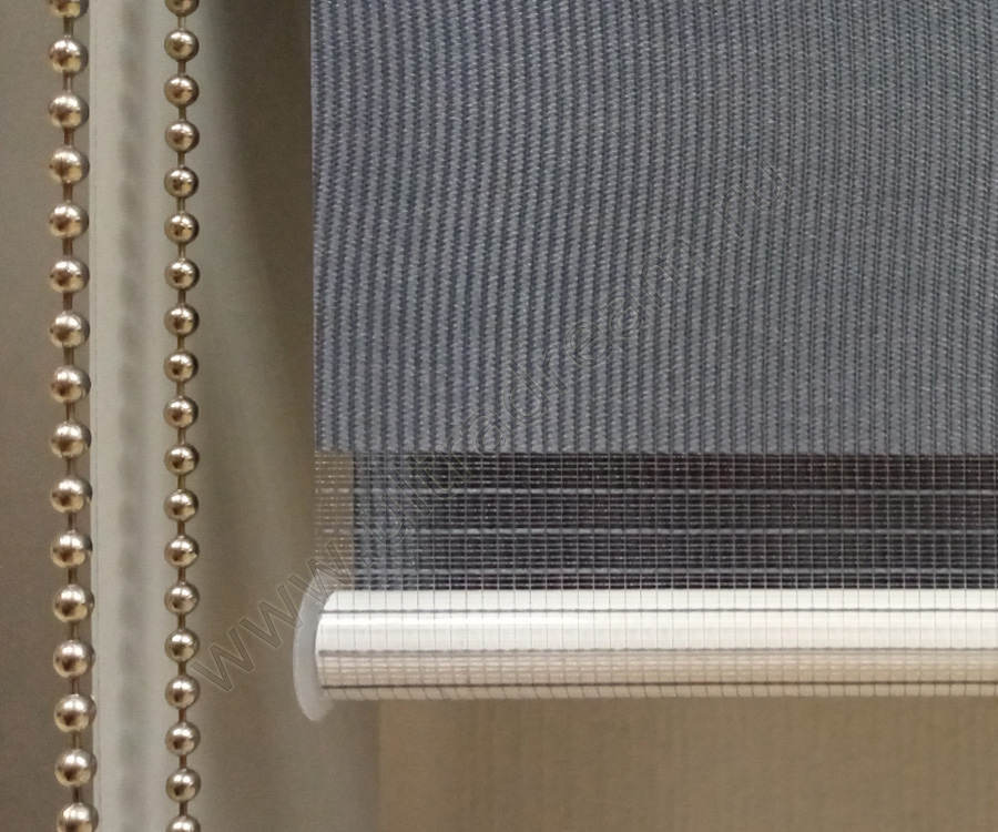 Рулонные шторы Зебра мини - нижняя планка и металлическая цепочка
